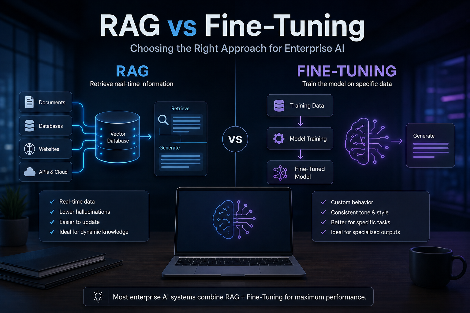 When To Use Rag RAG vs Fine-Tuning: Which Is Better for Enterprise AI?